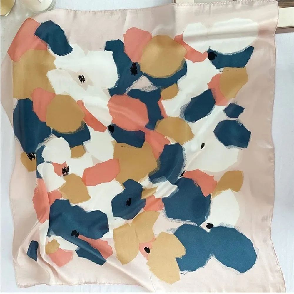 Oil Paint Style Silky Scarf - Picture 3 of 5